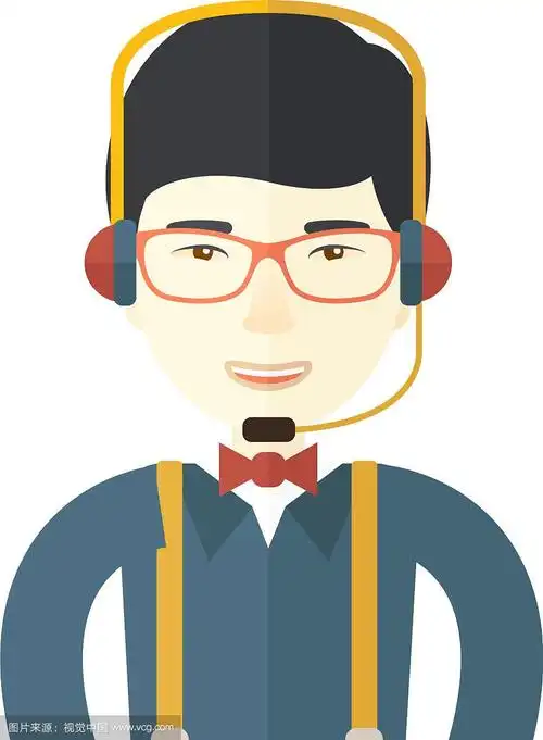 日本接线员戴耳机为客户服务