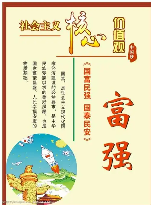 社会主义核心价值观富强图片