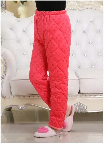 天猫追慕中老年女士加绒加厚保暖棉睡裤