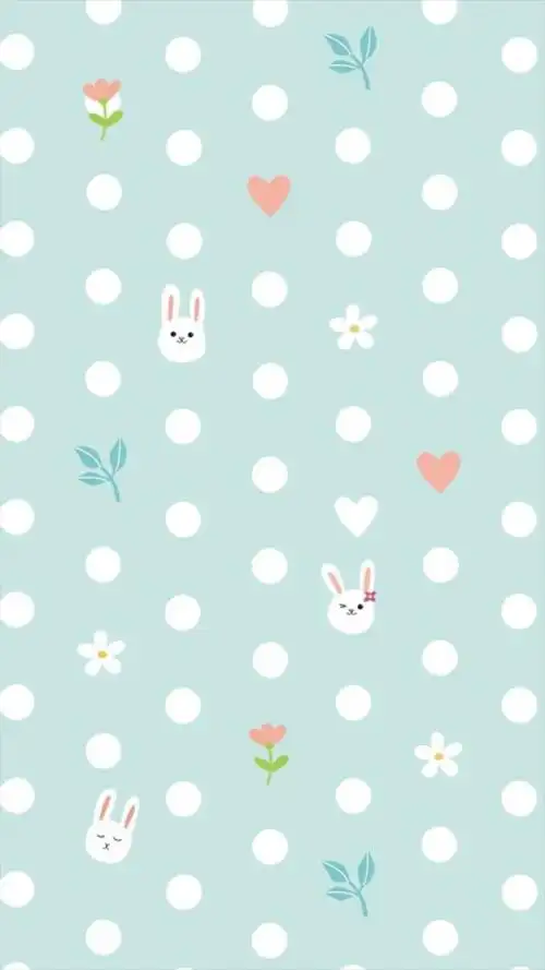 可爱萌卡通兔子h5背景