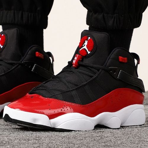 nike耐克运动鞋air jordan 6六冠王aj6黑红漆皮篮球鞋322992-060