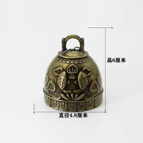 复古6厘米金属铜铃铛云南民族风铃挂件清脆门铃招财风水挂件