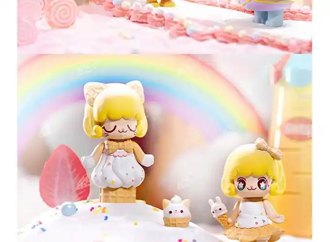 kimmy&miki彩虹马戏团潮玩盲盒礼物车载摆件少女心可爱52toys 猫女