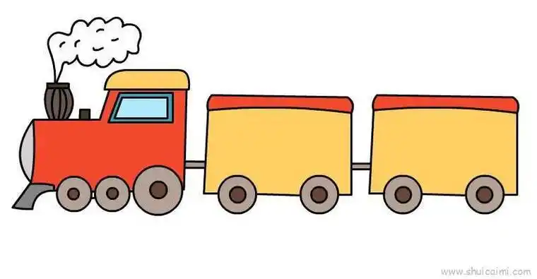 简笔画火车儿童画