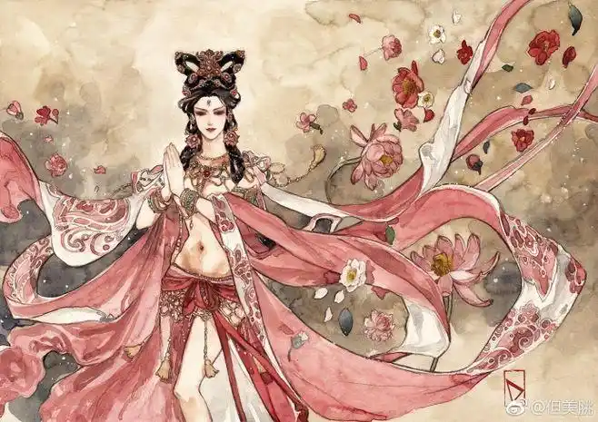 天女散花 #玉倾欢#动作参考了梅兰芳先生的剧照