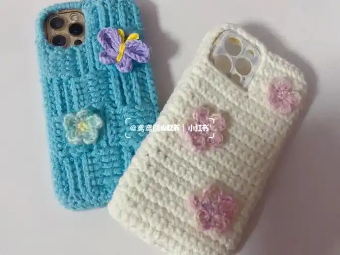 00钩针小物diy毛线手机壳