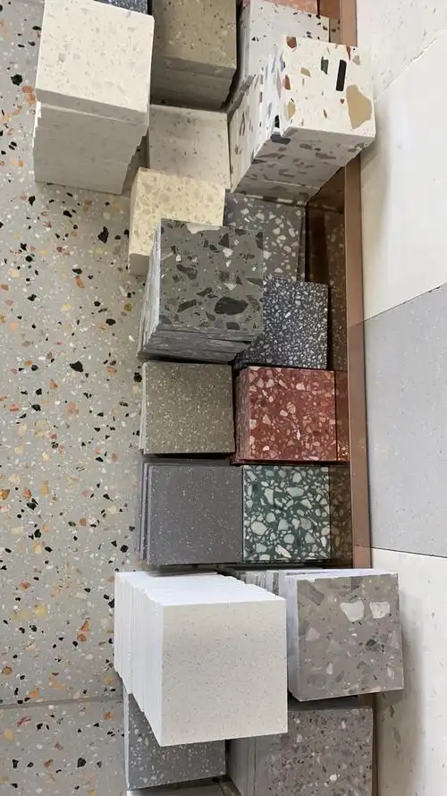 无机水磨石通体天然板厂家贝壳骨料仿古大理石水泥地砖环保无甲醛