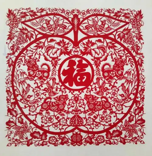 旬邑单色剪纸精品