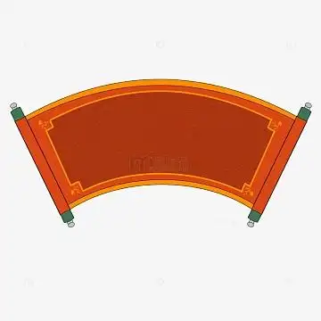 喜庆红色中国风卷轴边框手绘元素