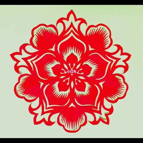 不描不画学剪纸五折团花练习
