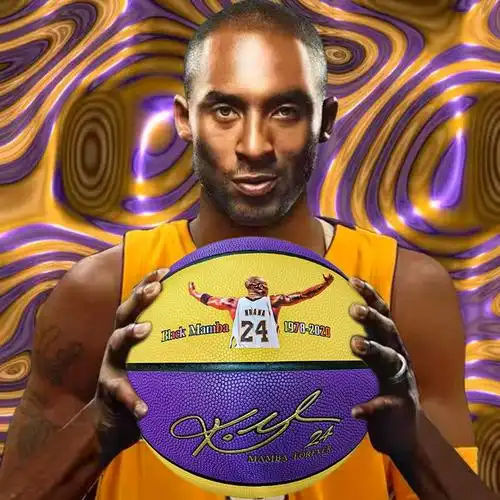 科比篮球黑曼巴24号签名湖人队pu黑金室内室外篮球