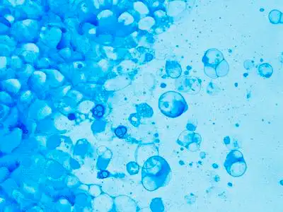 泡沫水彩蓝色泡沫插画
