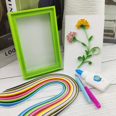 中国风衍纸套装手工材料包衍纸画成品相框立体创意书签diy工具