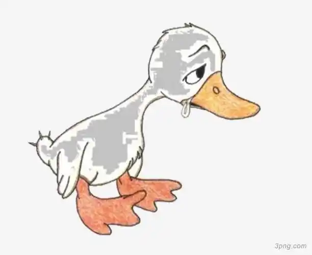 卡通丑小鸭png素材透明免抠图片-卡通手绘
