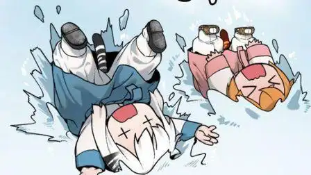 两只小老虎在雪地里奔跑,下一秒摔了个四脚朝天