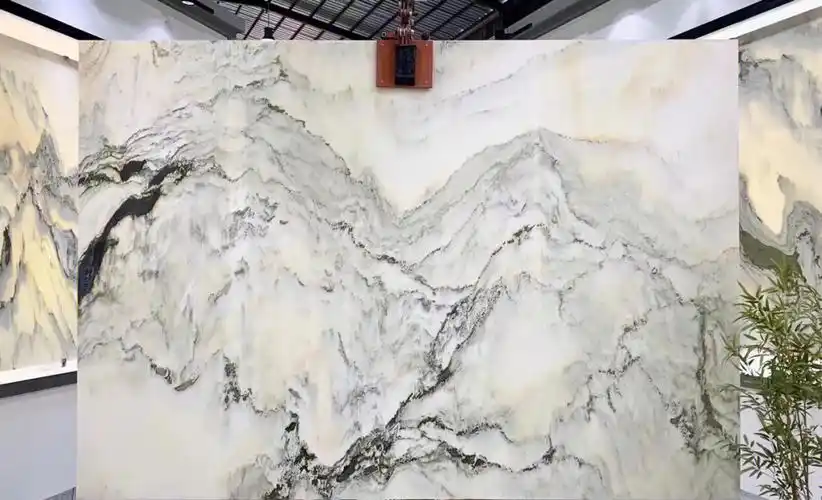 美石画共赏天然山水画大理石客厅背景墙