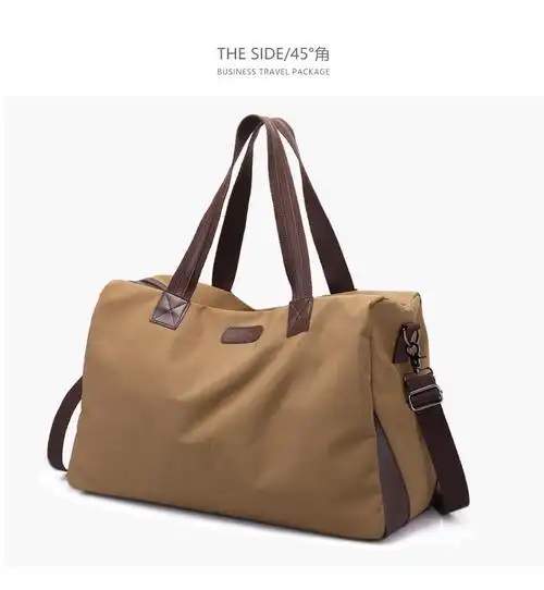 fenghou大容量帆布旅行包手提行李包出差休闲单肩斜跨男包套拉杆旅行