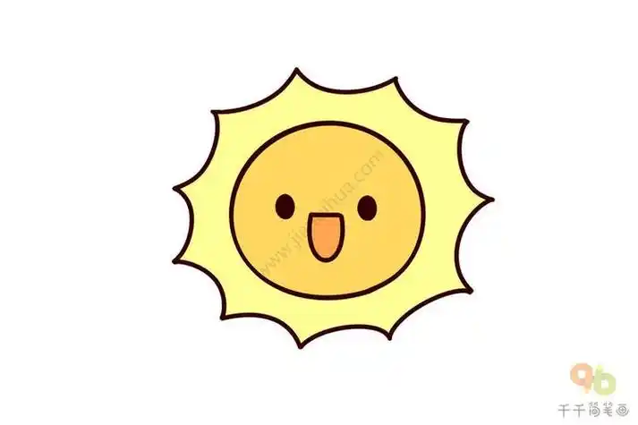 实用手账素材天气符号晴天简笔画