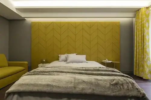 现代别墅装修床头背景墙设计