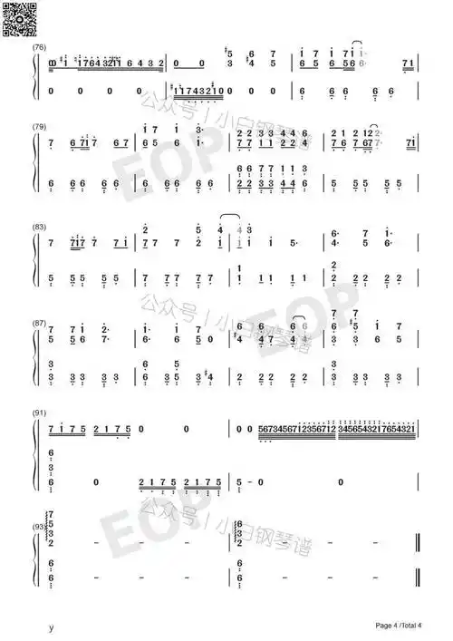 琴谱sadangel悲伤的天使俄罗斯钢琴曲伊戈尔克鲁托伊含简谱