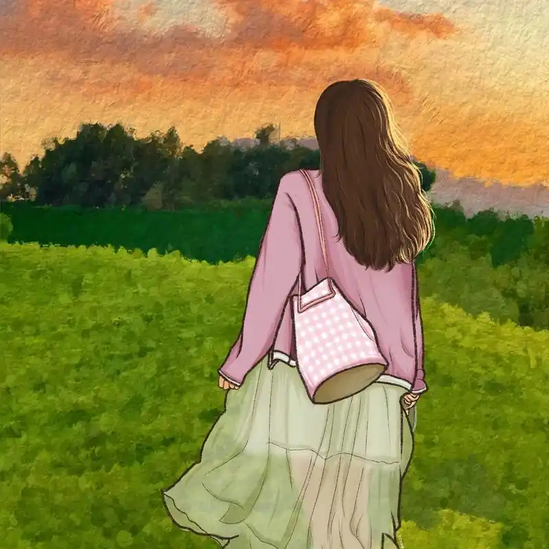 手绘女生背影头像合集|看看有没有你喜欢的?