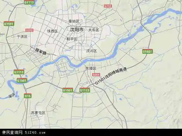 东陵区地形地图