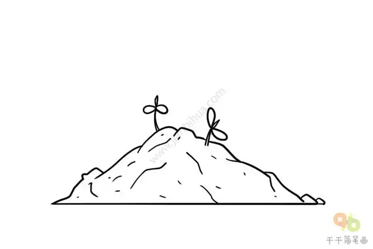 泥土简笔画步骤图