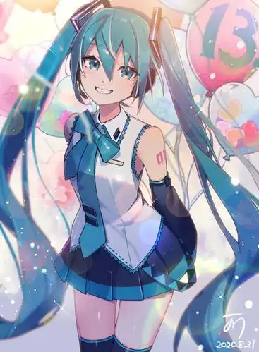 精选日本虚拟偶像"初音未来"的手绘插画壁纸,画风和细节很新奇