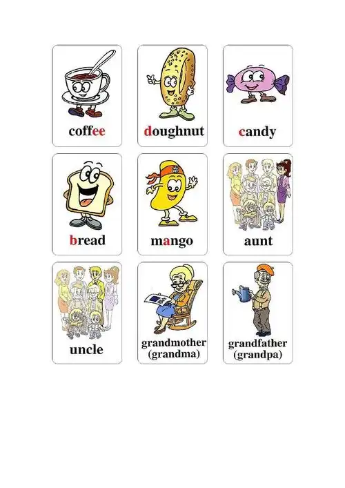 新版小学英语资源三年级下册单词卡片