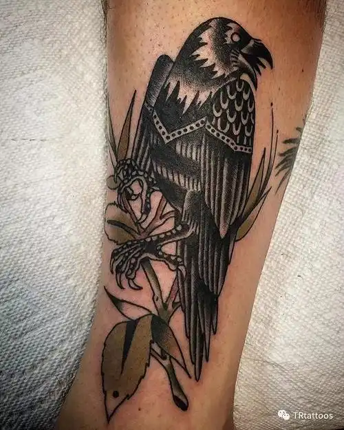 超酷的乌鸦纹身遮盖首选硬核必备