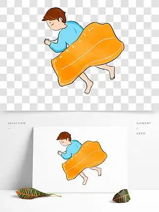 551卡通手绘男孩盖被子睡觉卡通手绘男孩盖被子睡觉55973晒衣被被子