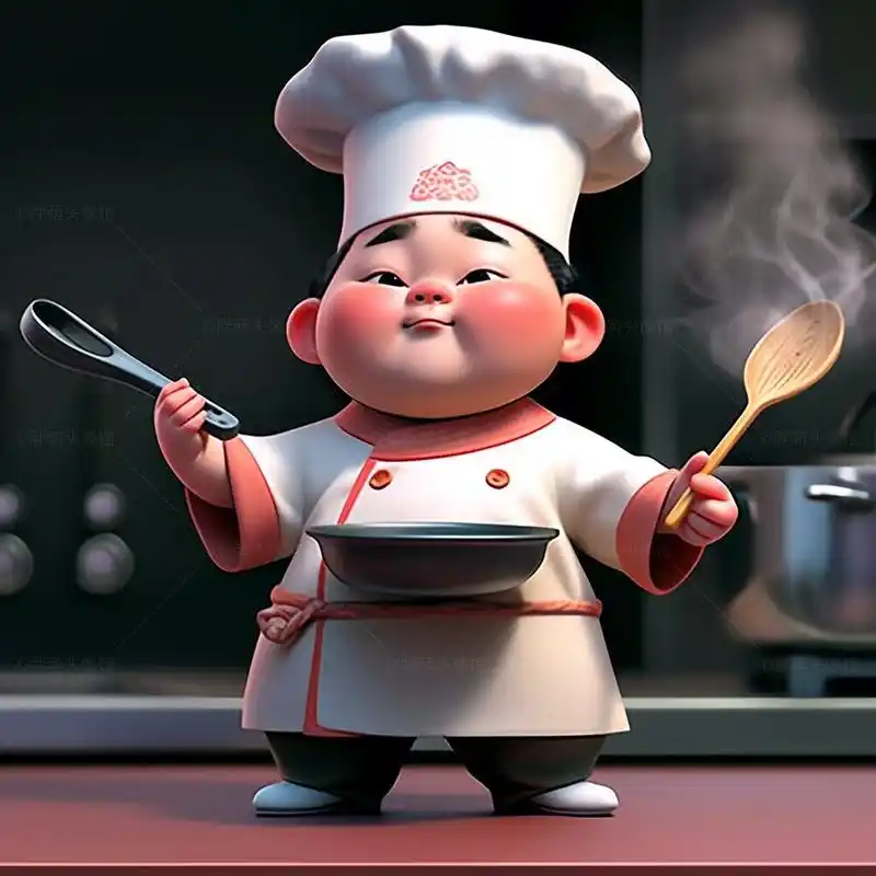 职业头像|美食舞台上的男厨👨‍🍳 一个充满活力的男厨师!
