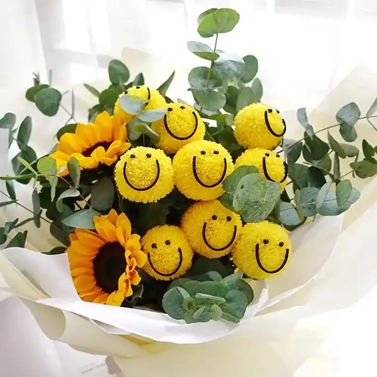 超可爱笑脸花束