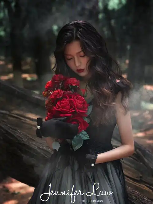 风象视觉黑色森系婚纱照