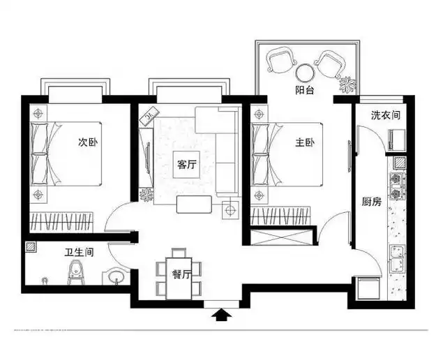 装修预算11万上海90平米两居室现代