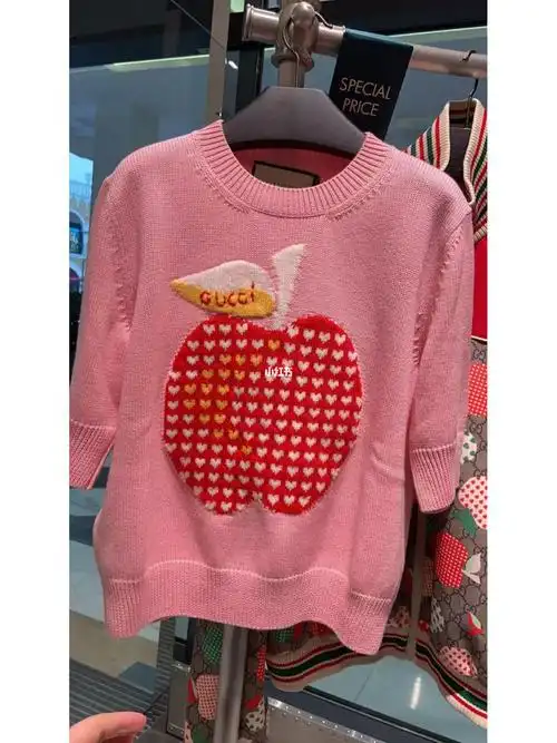 gucci限量款苹果短款针织毛衣