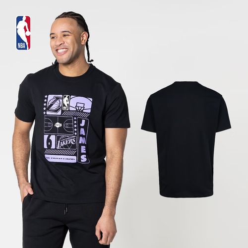 nba湖人队詹姆斯 游戏板系列 男子运动休闲舒适圆领短袖t恤 腾讯体育