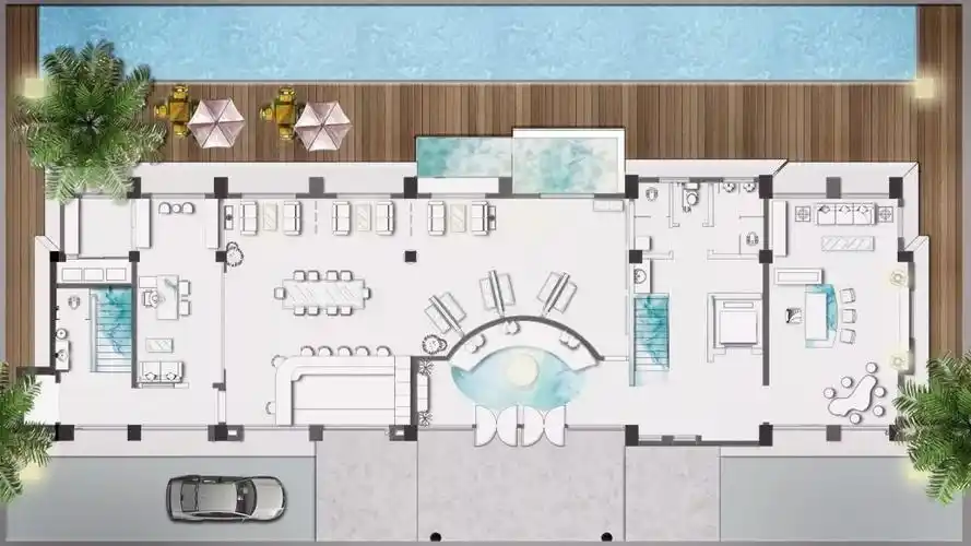 平面规划﹀﹀﹀总面积:1592㎡设计团队:邓胜,刘雪婷主创设计:德轩何应