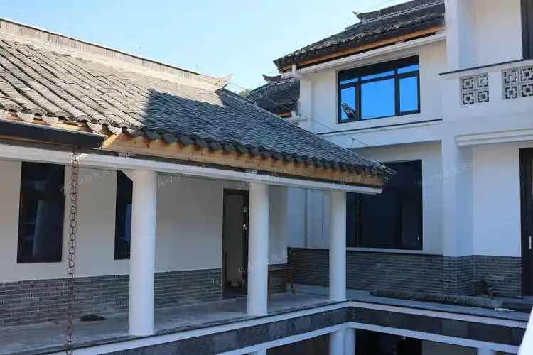 湖南郴州三层现代四合院民宿,建成案例