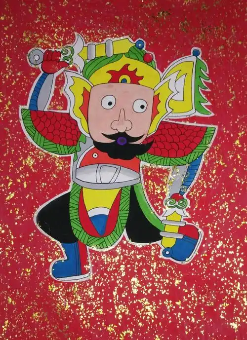 过年了,小朋友们,我们自己画年画