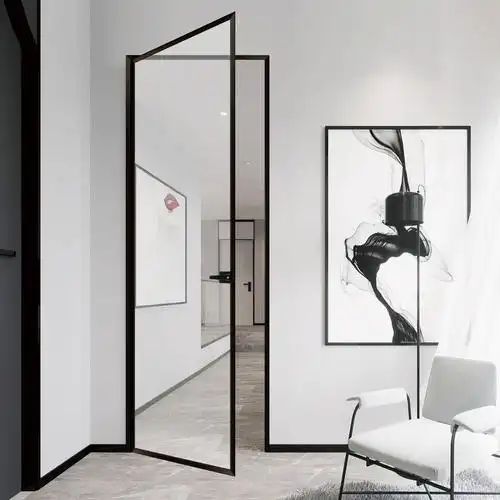 卫生间门浴室门铝合金门玻璃门窄边门极窄边隔音防潮钛镁 阳台门