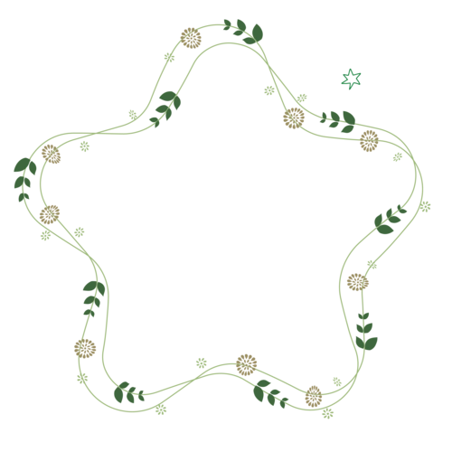 矢量卡通星星叶子边框图片