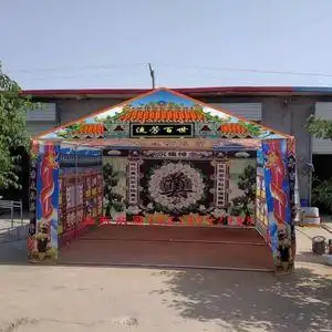 钢架结构灵棚非充气白事灵棚灵堂电子拱门殡葬棚丧事灵棚