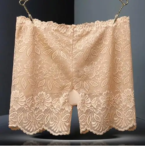 精选品质/条装】夏天防走光安全裤女镂空性感蕾丝双层打底裤平角保险