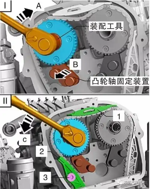 ea888发动机正时链条安装对正时操作要点