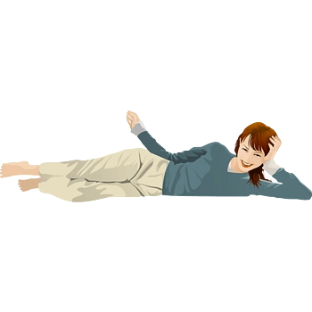 侧身躺着的美女矢量素材