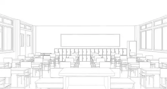 教室简笔画漂亮