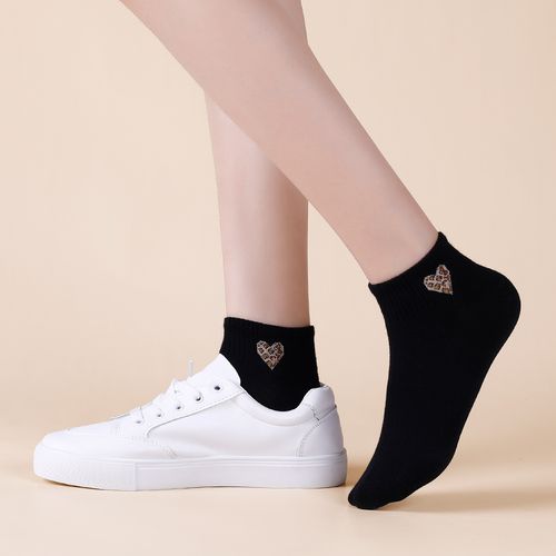 袜子女短袜纯棉女装学生运动防臭吸汗板鞋帆布布鞋短袜