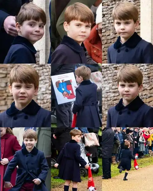 4岁路易王子圣诞节萌翻了!一路飞奔找妈妈,把花送给夏洛特