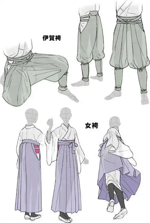 关于和服袖子的绘制画法教程和服资料参考